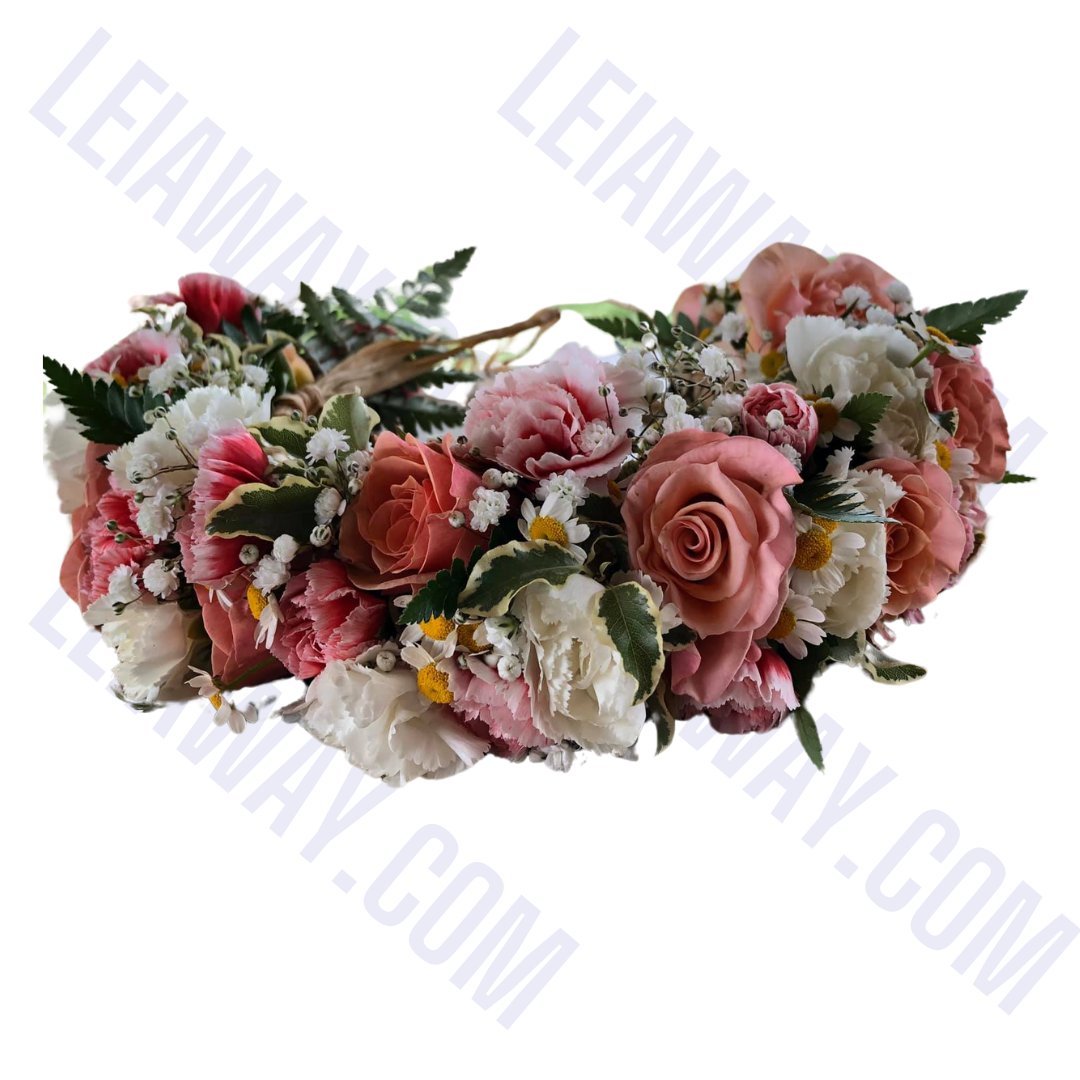Custom Fresh Flower Lei Po'o or Haku Lei (Flower Crown)