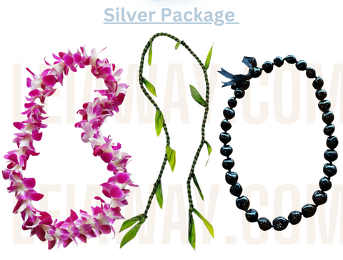 Silver Fresh Lei Package! (3 Leis) SAVE $10
