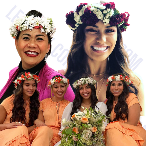 Custom Fresh Flower Lei Po'o or Haku Lei (Flower Crown)