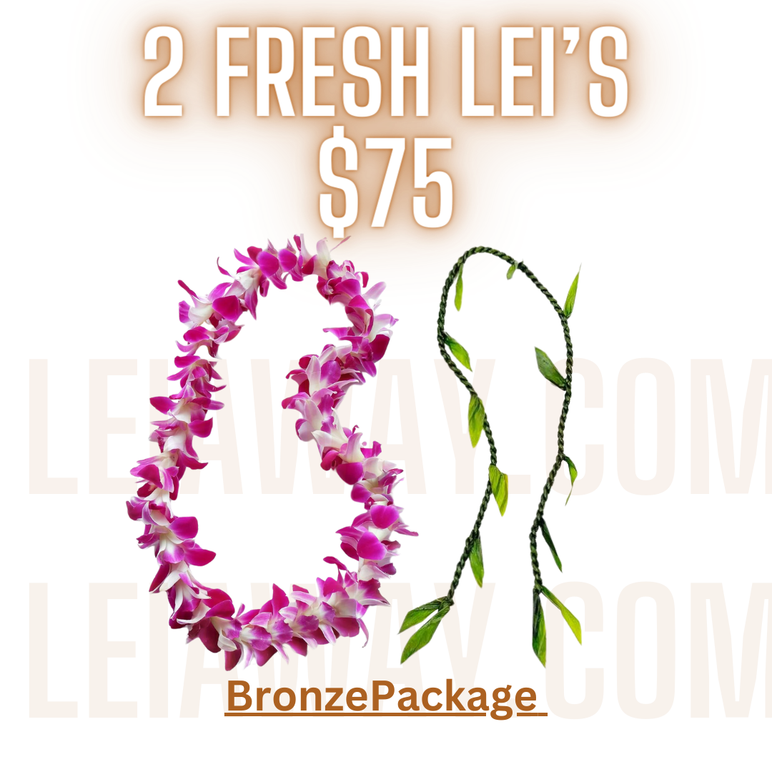 Bronze Fresh Lei Package! (2 Leis) SAVE $5