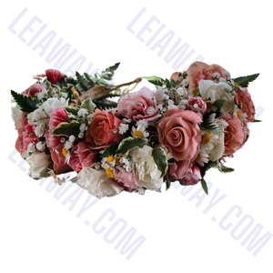Custom Fresh Flower Lei Po'o or Haku Lei (Flower Crown)