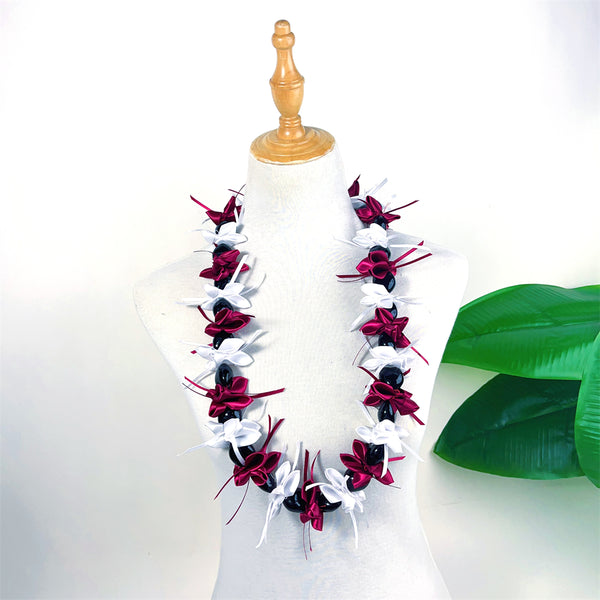 Handmade Kukui Nut Ribbon Lei