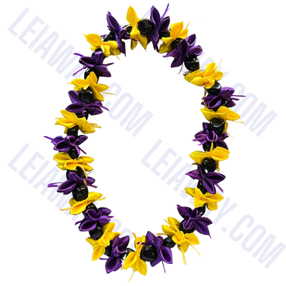 Handmade Kukui Nut Ribbon Lei