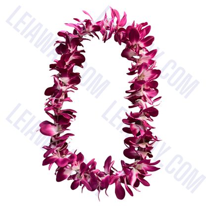 Silk Single Orchid Lei