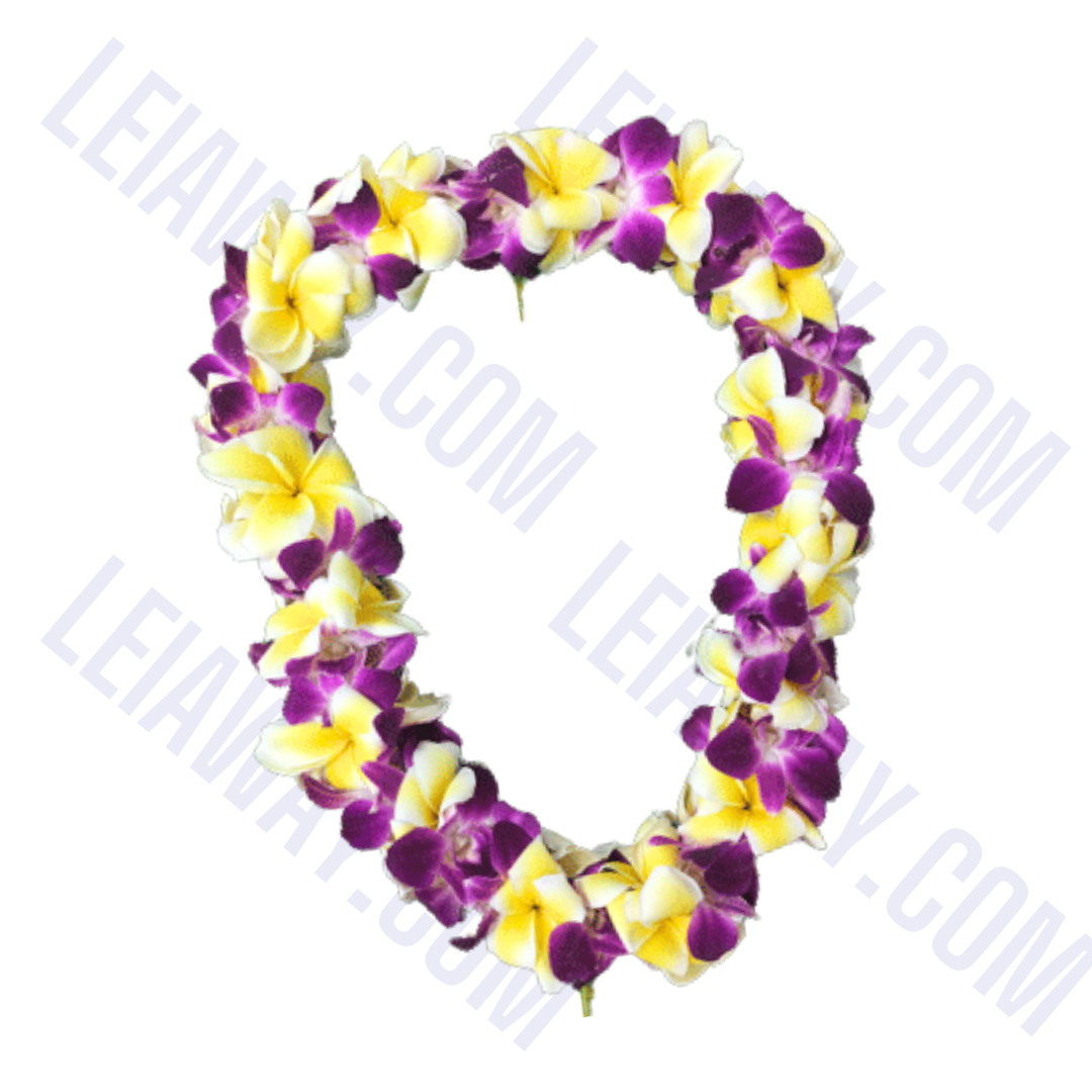Double Mix Plumeria Lei