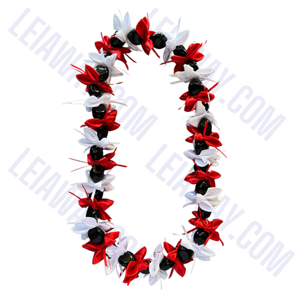 Handmade Kukui Nut Ribbon Lei