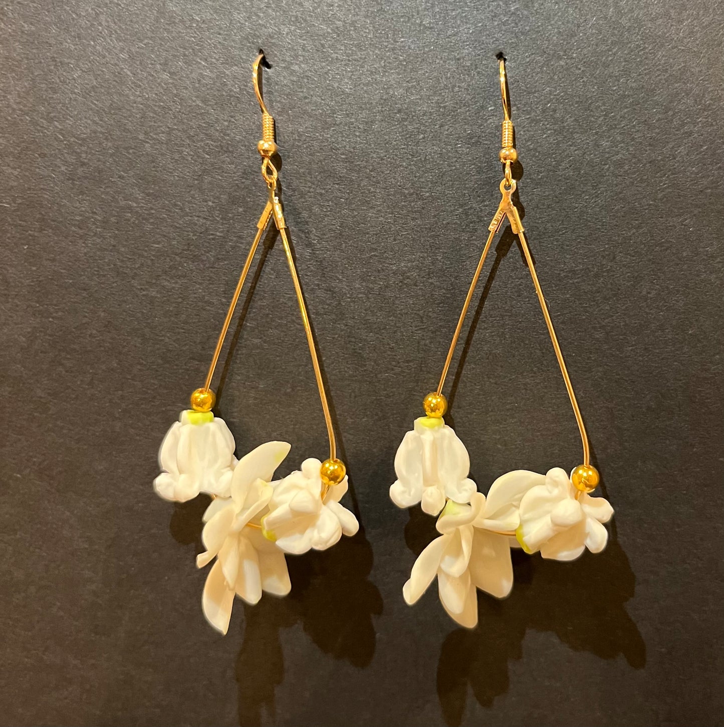 Pikake (Jasmine) & Crown Flower Earrings