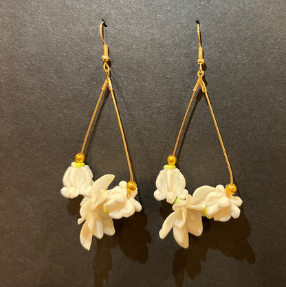 Pikake (Jasmine) & Crown Flower Earrings