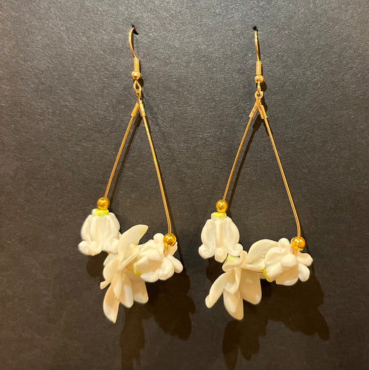 Pikake (Jasmine) & Crown Flower Earrings