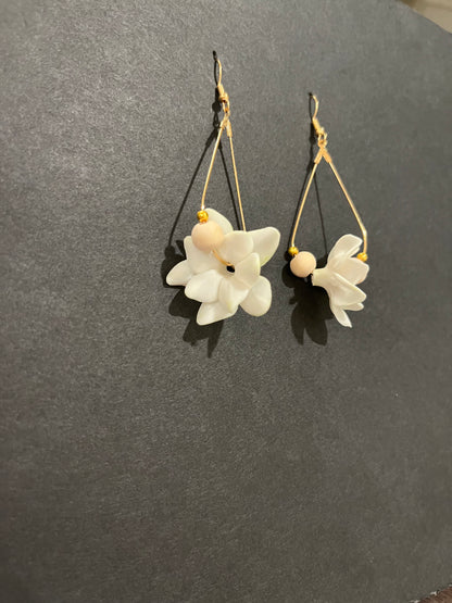 Pikake (Jasmine) & Crown Flower Earrings