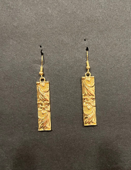 Gold Hawaiian Inspired Earrings