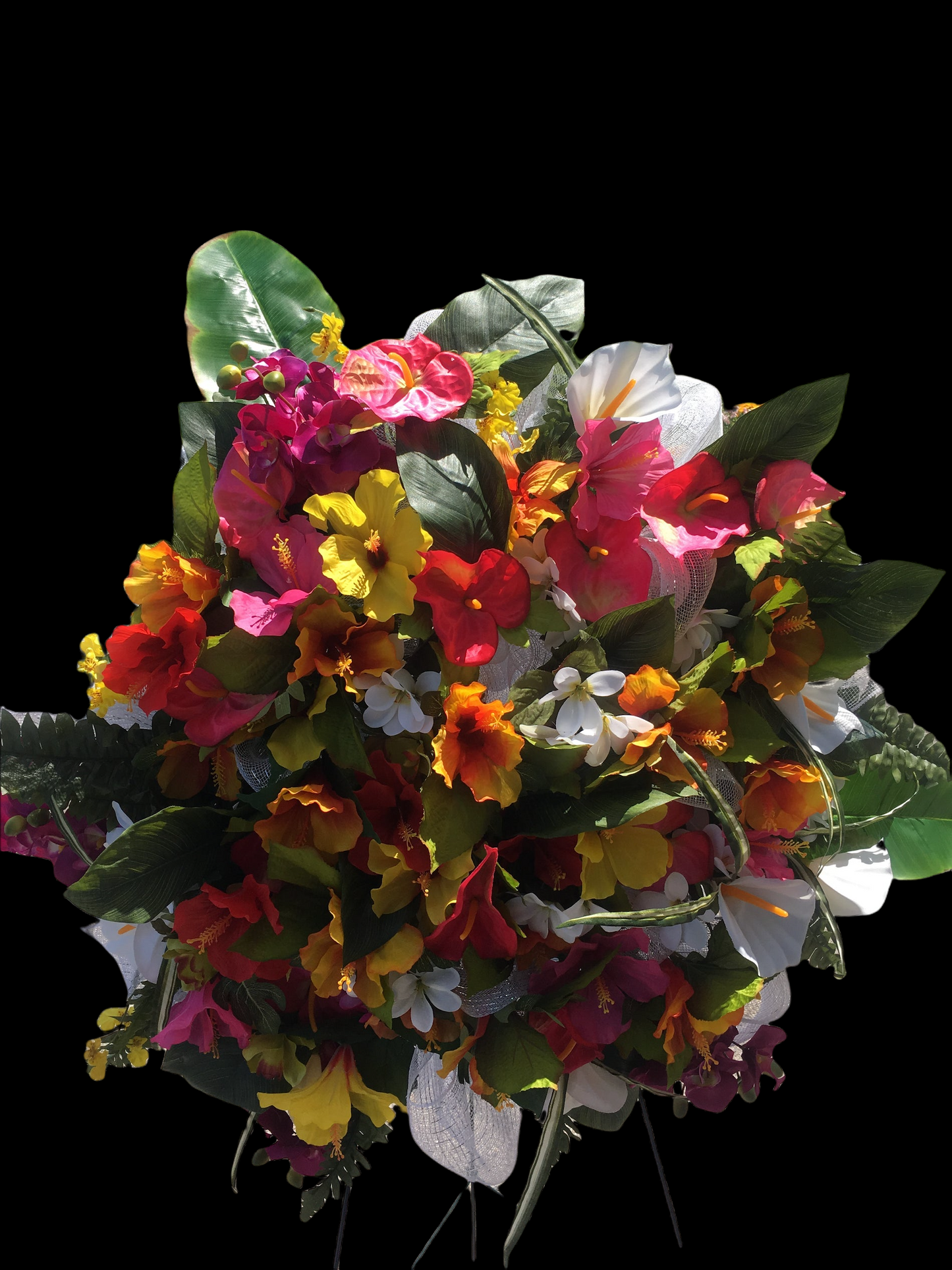 Custom Funeral Wreaths with Silk Flowers